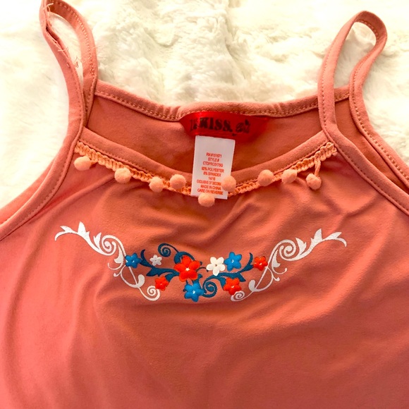 Girls 14-16 coral pink dress - Picture 2 of 3